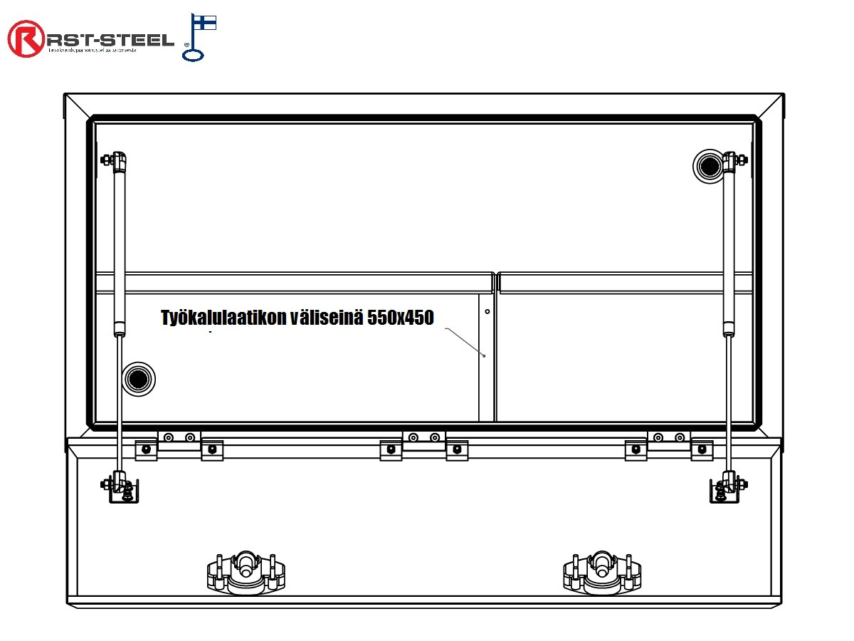 Työkalulaatikon alumiininen väliseinä hyllyyn - Image 2