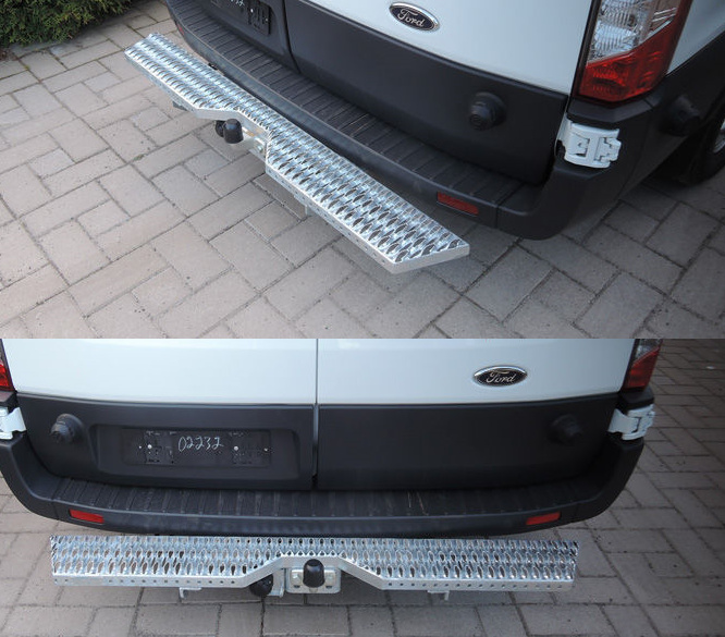 Kuvassa Astinlauta vetokoukulla Ford Transit 2014-