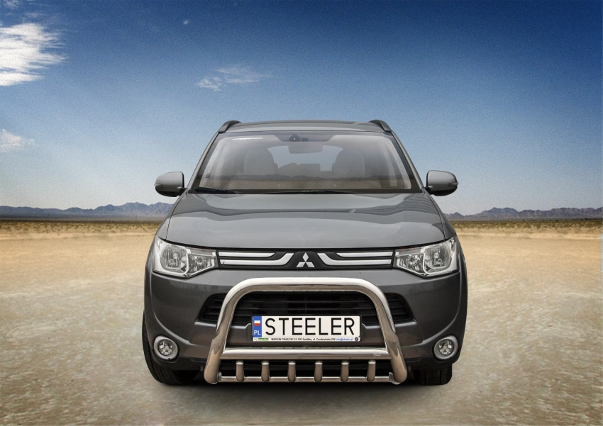 Kuvassa STEELER Lisävaloteline Mitsubishi Outlander 2012-