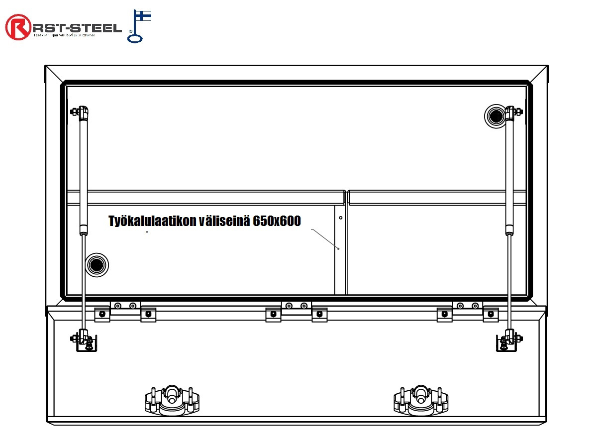 Työkalulaatikon alumiininen väliseinä hyllyyn - Image 3