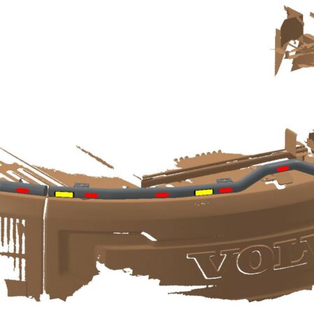 Kuvassa Valotelinepaketti taakse/peräpuntin päälle Volvo ECR355EL 2018-