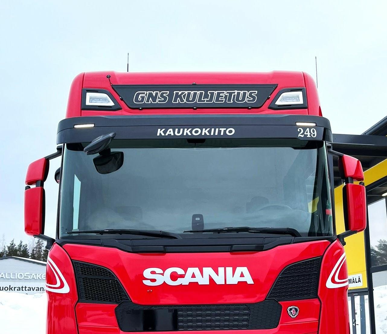 Kuvassa LED Valokyltti Scania NG R/S Highline 2017- (23x138cm)