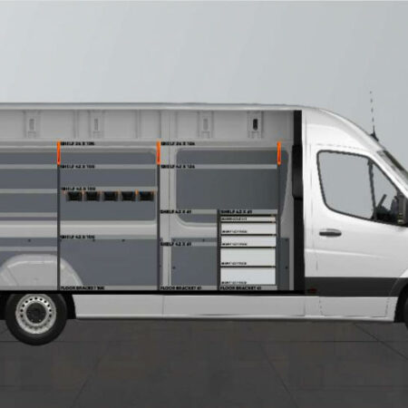 Kuvassa Work System V-Pro Plus Kalustesarja MB Sprinter L3H2