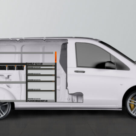 Kuvassa Work System V-ProPlus Kalustesarja MB Vito L1H1