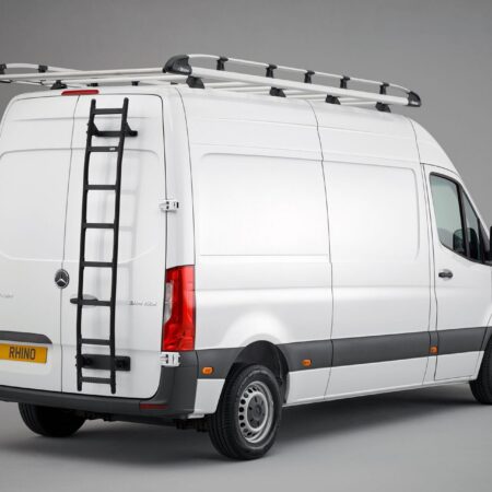 Kuvassa Takaovitikkaat VanLadder Black Mercedes Sprinter 2018- (L1/2/3/4H2)