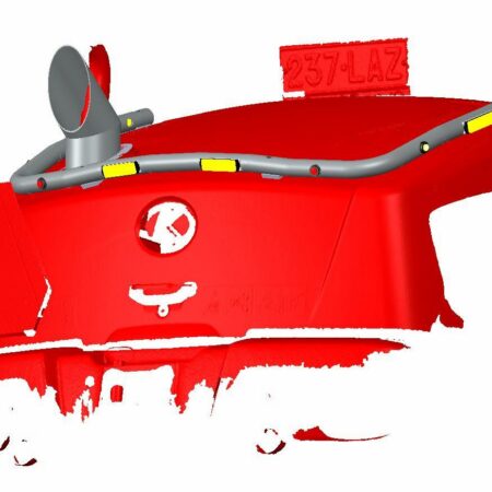 Kuvassa Lisävaloteline konekopan päälle Kubota R070 ja R090