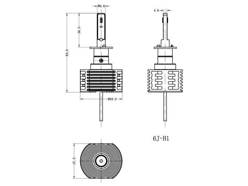 LED-Polttimo H1, 12/24V, 25W - Image 2