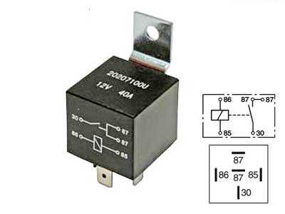 RELE 12V / 40A, 5-napainen