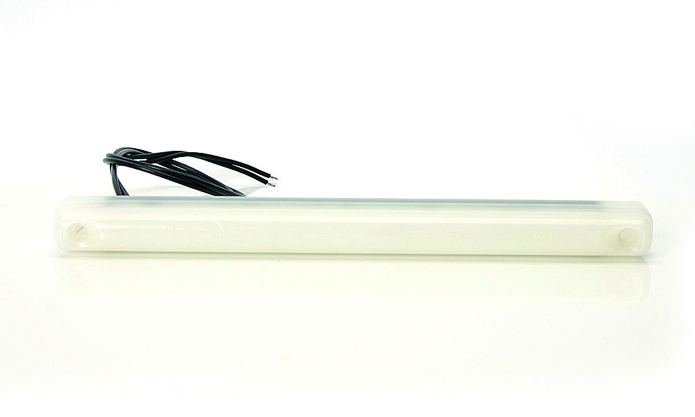 Äärivalo neon valkoisella lasilla