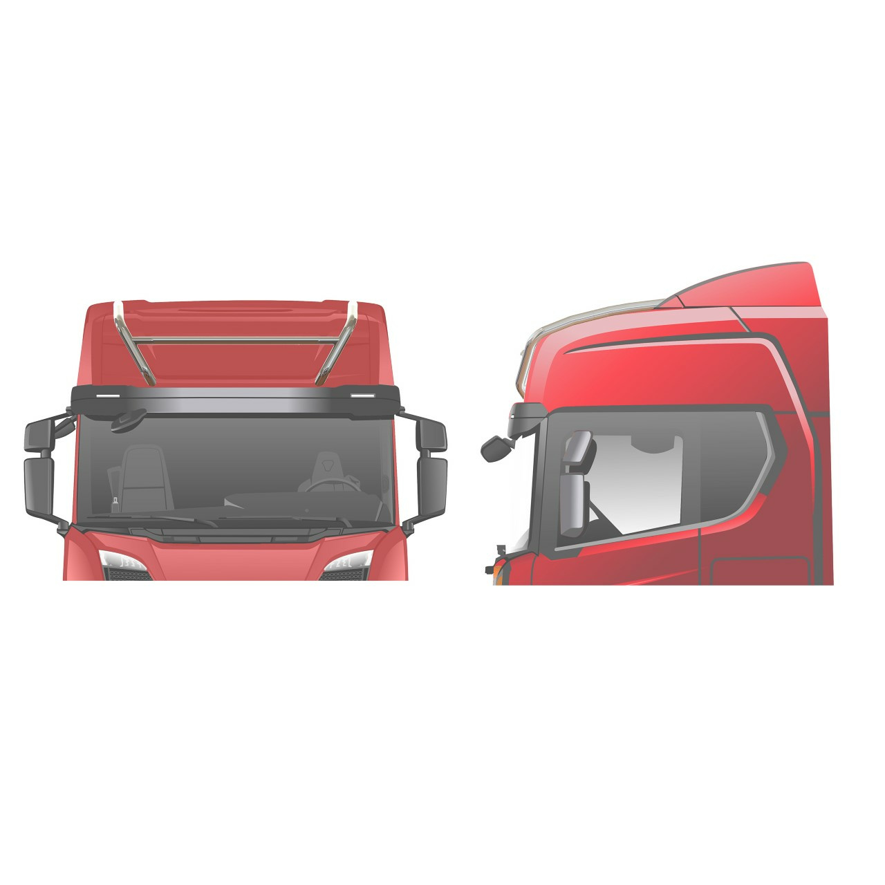 Lisävaloteline katolle jatkoilla (20H) Scania NG 2017 Highline - Image 4