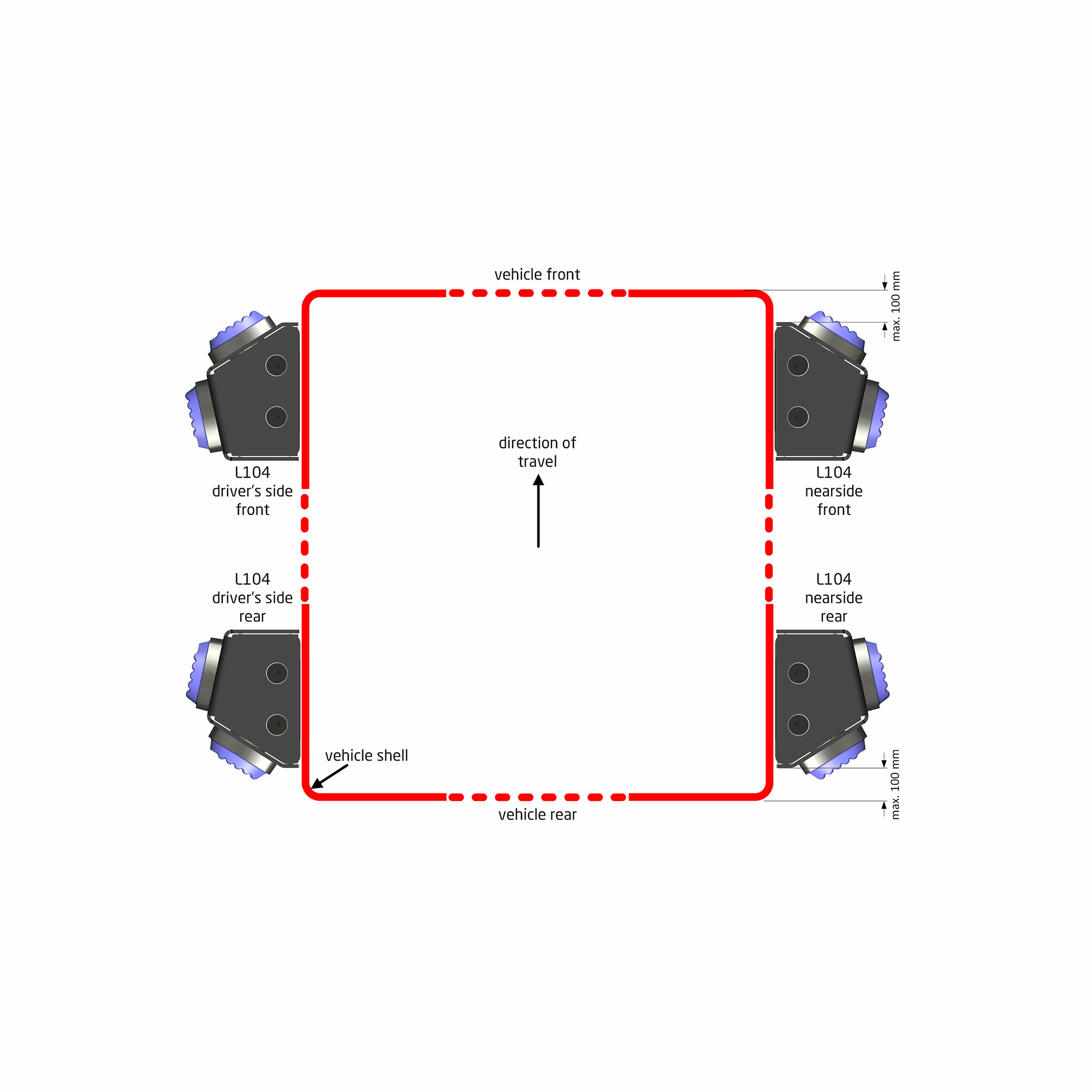 Standby L104 LED-Varoitusvalo Sivuasennus - Image 2
