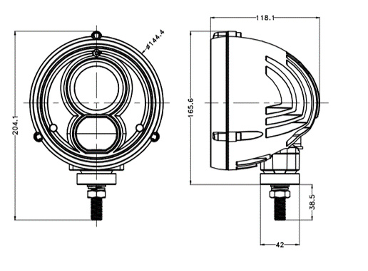Revon LED-ajovalo 60W/4500lm, Yleismalli - Image 2
