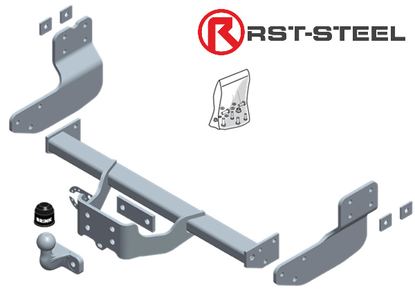 Vetokoukku Ford Transit Custom 2013-/ 2018- Kiinteällä koukulla.