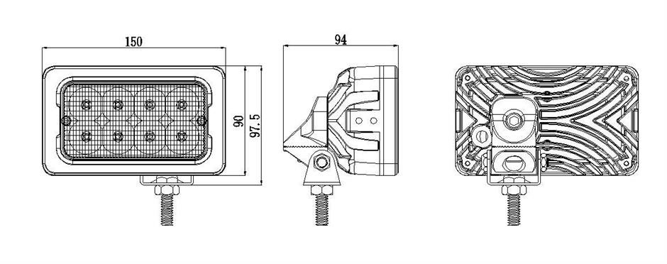 LED-Työvalo Revon 80W/6800lm, Valtra - Image 2