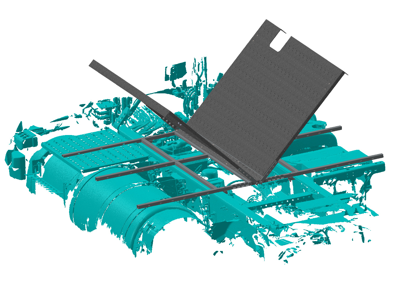 Kävelytaso saranoitu Volvo FH4 - Image 3