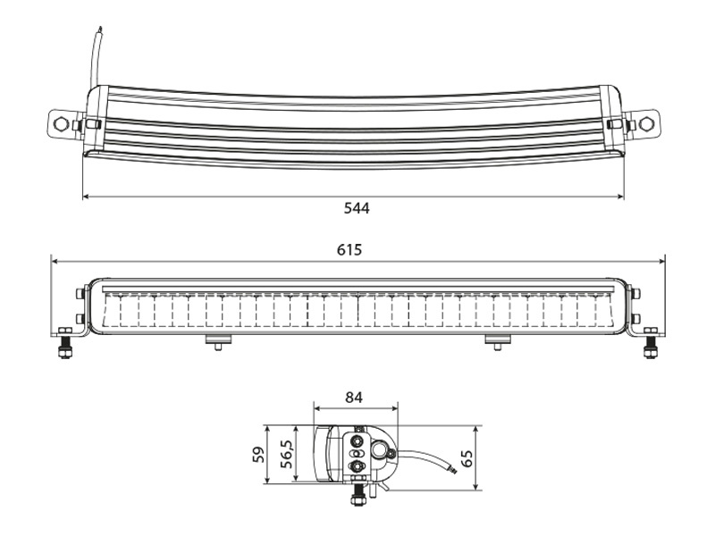 W-Light Comber II LED-Lisävalopaneeli, kaareva - Image 3