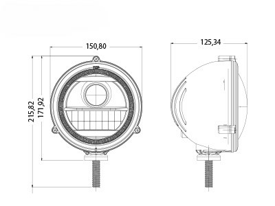 Bullboy Agriline LED-Ajovalo pyöreä vasen/oikea - Image 3