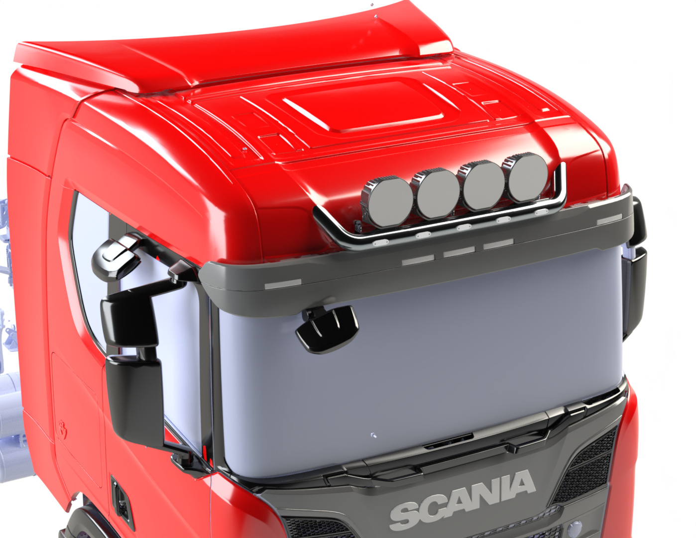 Lisävaloteline katolle Scania NG P/ G/ R 2017- (Normaali)