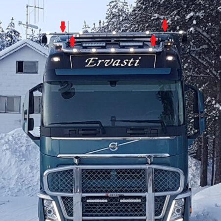 Työvaloteline tuuliohjaimeen Volvo FH4 Globetrotter