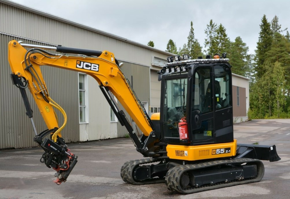Lisävaloteline katolle JCB 55