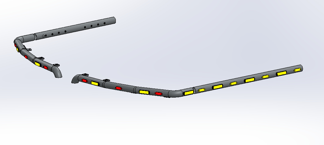 Rear Bar / Counterweight Doosan DX225LC-7 (without sheet guard)