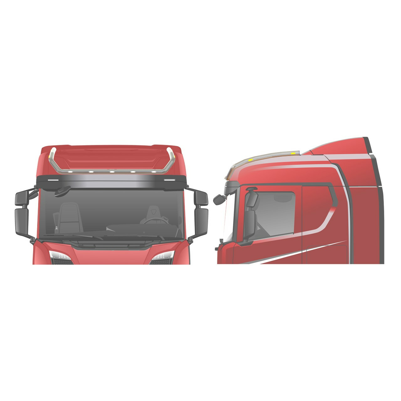 Roofbar Basic Medium V40 Scania NextGen, Normal Cab - Image 2