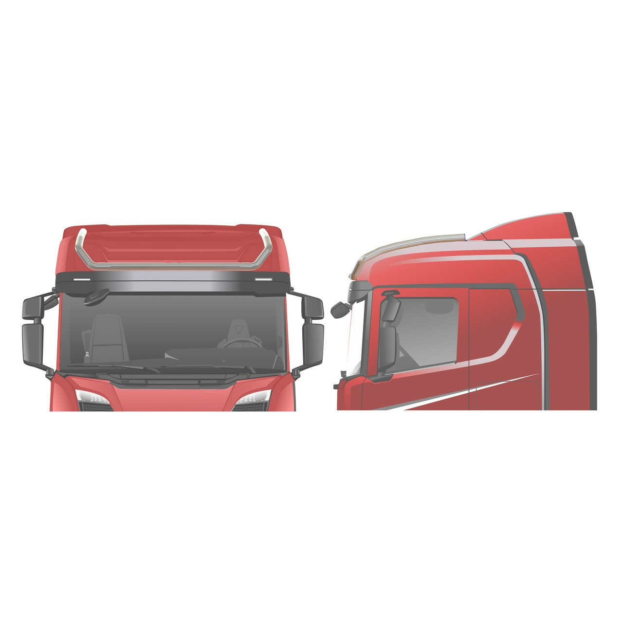 Roofbar Basic Medium V40 Scania NextGen, Normal Cab