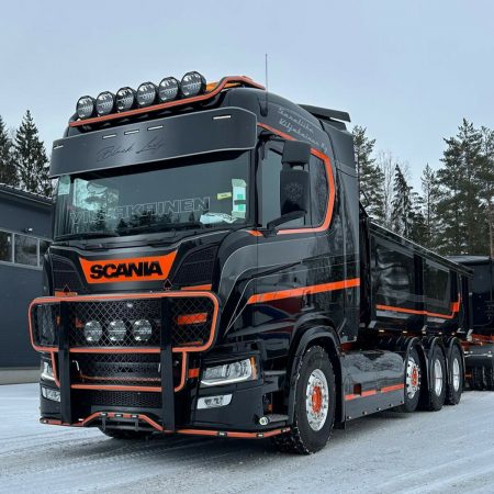 3-Part Front Spoiler Bar with A-curve Scania NextGen 2017- Small front bumper