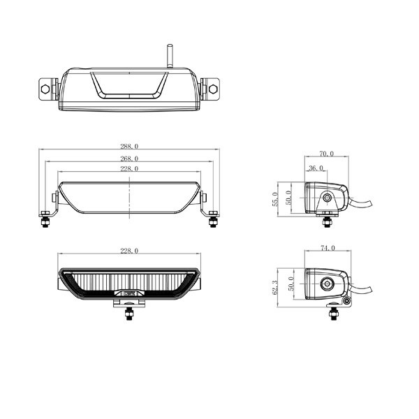OZZ XB1 P9" LED Light Bar - Image 3