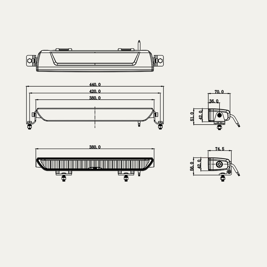 Auxiliary light OZZ XB1 15" - Image 3